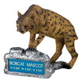 Bobcat School Mascot Sculpture w/Engraving Plate